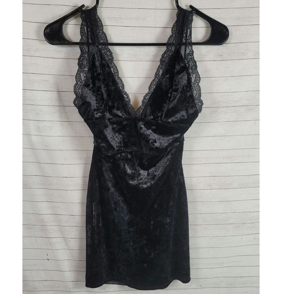 Free People Women's Viper Velvet Bodycon Dress in Black, sz XS